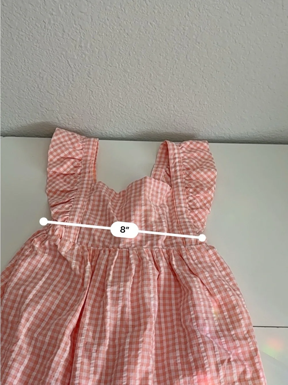 Carter's Pink Gingham Ruffle Strap Dress
